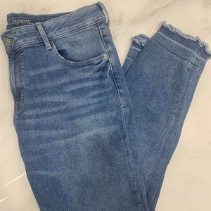 Old Navy Mid-Rise Rockstar Jeans with Fringe Trim